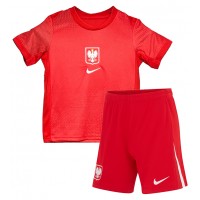 Maglia Calcio Polonia Seconda Divisa Bambino Europei 2024 Manica Corta (+ pantaloncini)